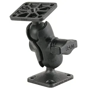 RAM Mount Composite Drill-Down Double Ball Mount with Rectangle AMPS Plates
