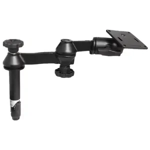 RAM Mount Double Swing Arm with 4in Male & No Female Tele-Pole – VESA Plate