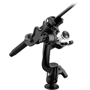RAM Mount RAM-ROD 2000 Fishing Rod Holder with RAM-ROD Revolution Ratchet/Socket System & Round Flat Surface Base