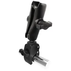 RAM Mount Small Tough-Claw Base with 1in Diameter Double Socket Arm