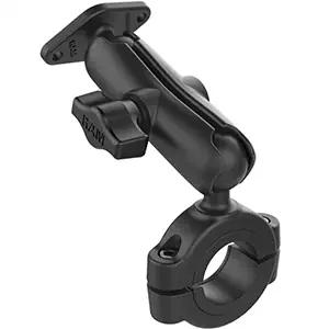 RAM Mount Torque 1-1/8in – 1-1/2in Diameter Handlebar/Rail Base with 1in Ball, Medium Arm and Diamond Ball Plate