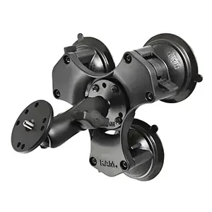 RAM Mount Twist-Lock Triple Suction Mount with 1/4in-20 Stud