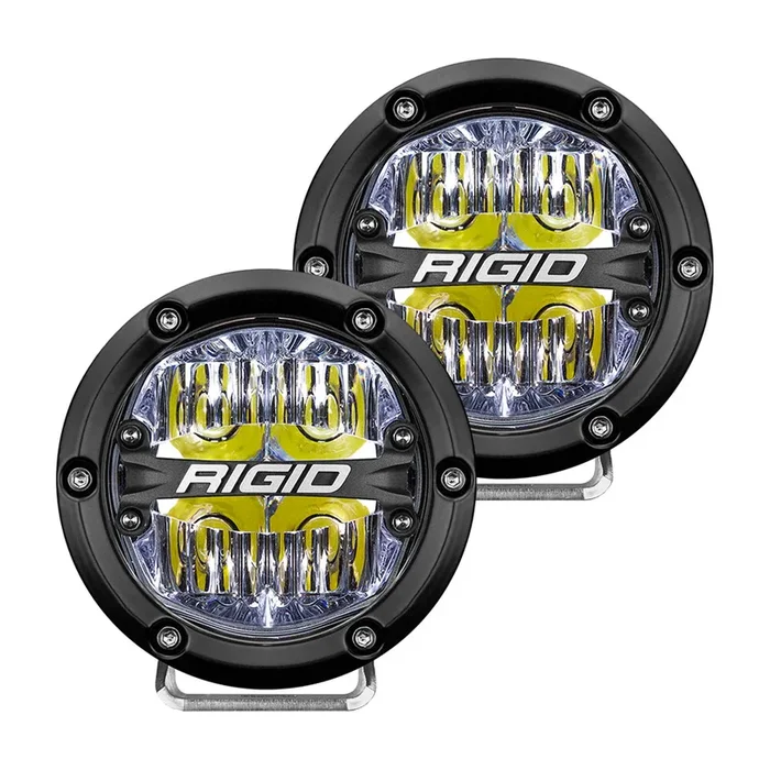 RIGID Industries 360-Series 4″ LED Off-Road Fog Light Drive Beam w/White Backlight – Black Housing [36117]