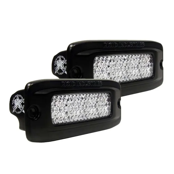 RIGID Industries SR-Q PRO Back Light Kit – Flush Mount Diffused – Pair – Black