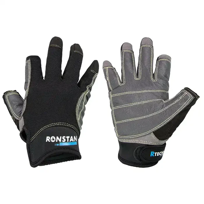 Ronstan Sticky Race Glove – 3-Finger – Black – L – CL740L