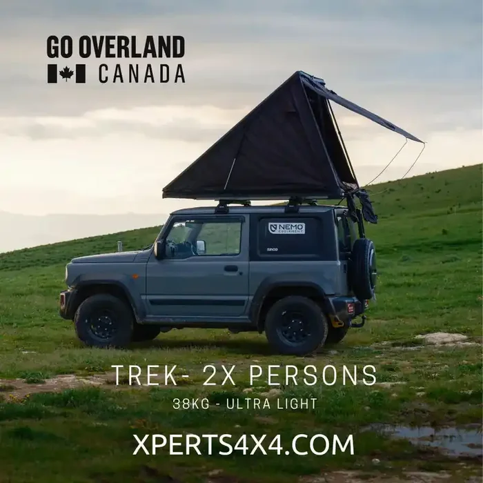 Rooftop Tent Rigid TREK – 2 Places Ultra Light – Go Overland Canada
