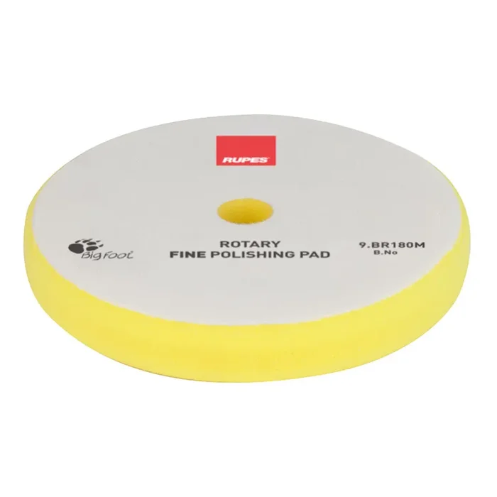 RUPES Rotary Fine Polishing Foam Pad 155/160mm – Yellow – 9.BR180M