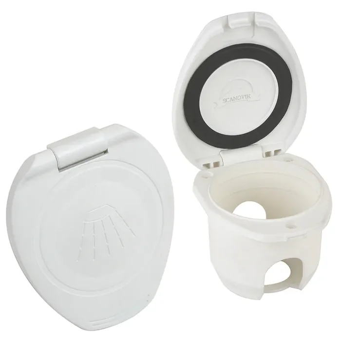 Scandvik Replacement White Cup & Cap f/Recessed Shower – 12104P