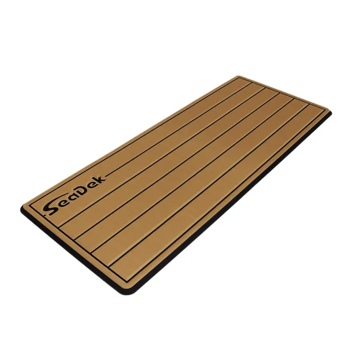 SeaDek 16” x 39″ 20mm Dual Density Large Teak Helm Pad w/SeaDek Logo – Brushed Texture – Mocha/Black (406.4mm x 990.6mm x 20mm)