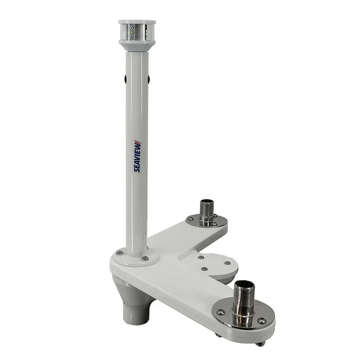 Seaview Triple Mount Adapter w/C5 Certified LED Light 12″ Post Threaded 1″-14 Thread Bases f/GPS Units [PMU2ALED12C5]