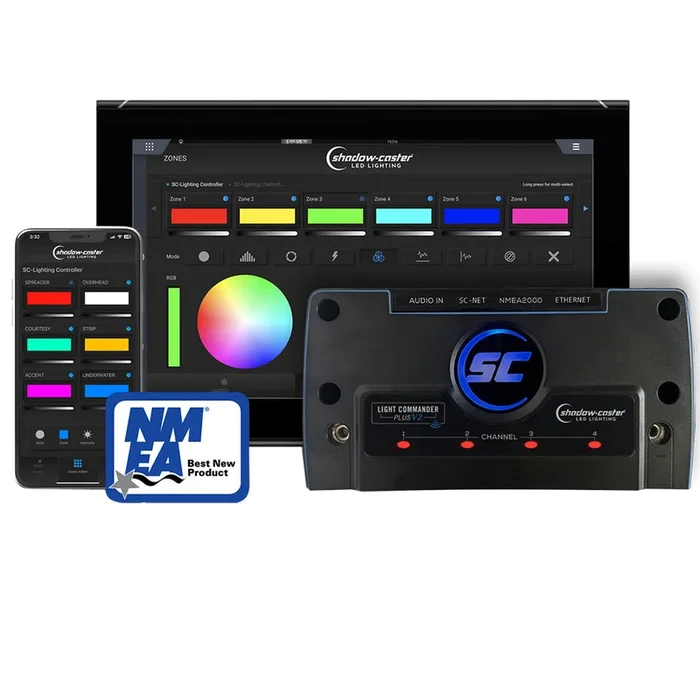 Shadow-Caster Light Commander Version 2 – 6-Zone Lighting Controller w/Bluetooth/Wi-Fi, NMEA 2000 HTML Ethernet Connectivity [SCM-LC-N2K-PLUS-V2]