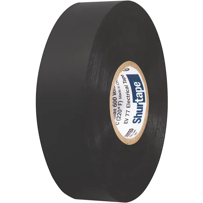 Shurtape EV 077B Professional Grade Black Electrical Tape f/Insulating & Splicing – 3/4″ x 66‘ – 10-Pack – 104706