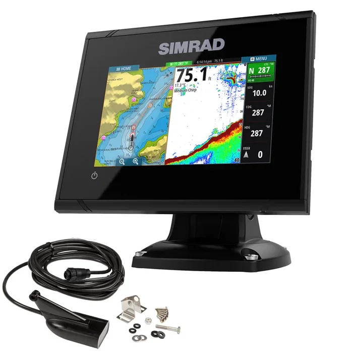 Simrad GO5 XSE Combo – Med/Hi/DownScan 455/800 HDI Transom Mount Transducer