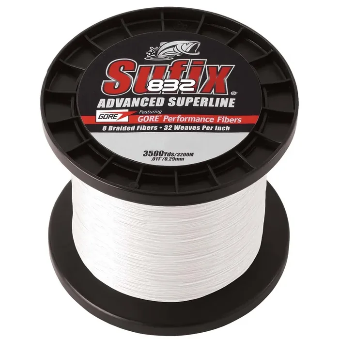 Sufix 832 Advanced Superline Braid – 15lb – Ghost – 3500 yds – 660-415GH