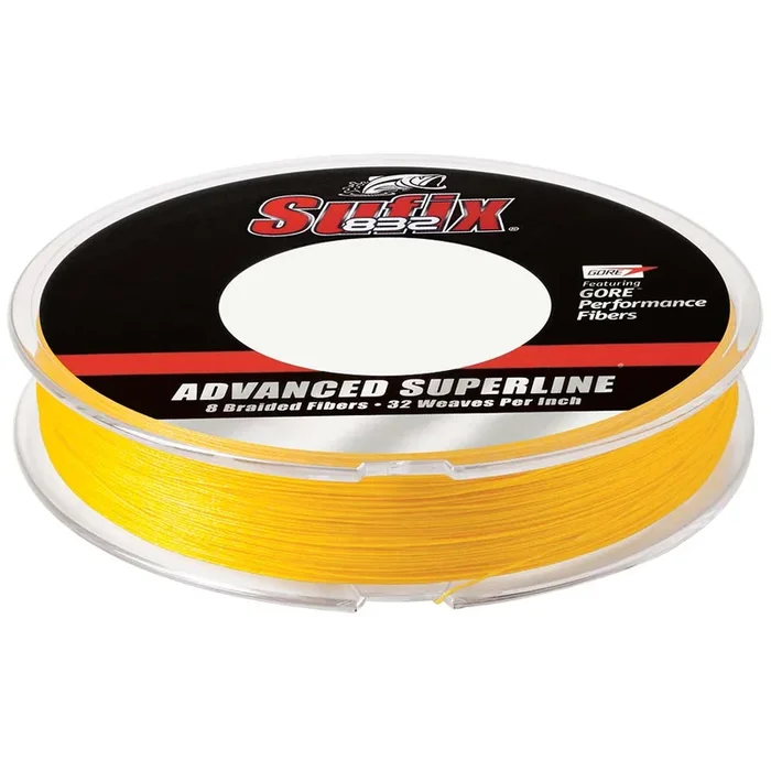 Sufix 832® Advanced Superline® Braid – 6lb – Hi-Vis Yellow – 150 yds