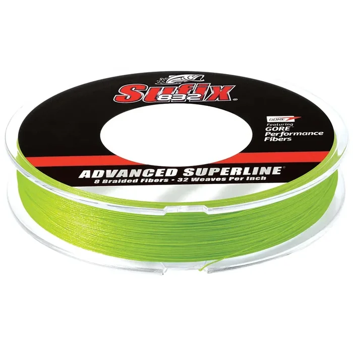 Sufix 832® Advanced Superline® Braid – 8lb – Neon Lime – 150 yds