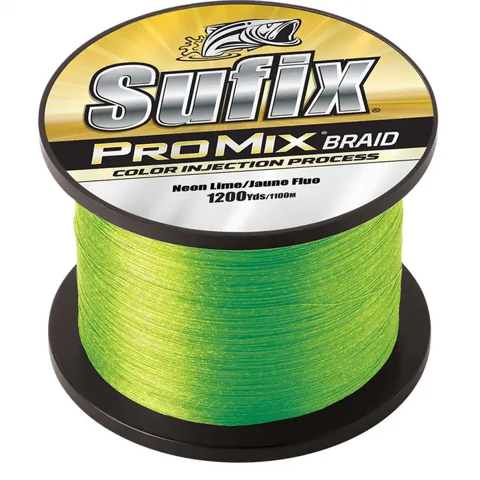 Sufix ProMix® Braid – 65lb – Neon Lime – 1200 yds – 630-365L