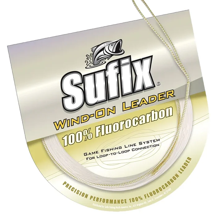 Sufix Wind-On 100% Clear Fluorocarbon Leader – 100lb – 11 yds [700-100F]