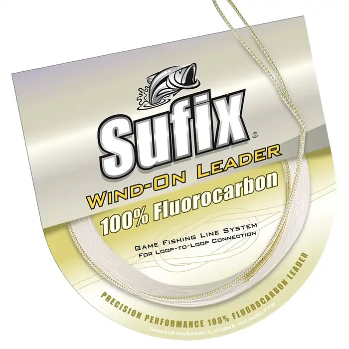 Sufix Wind-On 100% Clear Fluorocarbon Leader – 20lb – 11 Yards – 700-020F