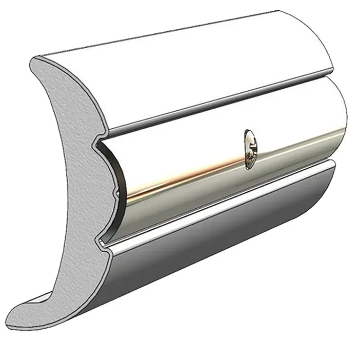 TACO Rigid Vinyl Flex-Core Rub Rail 2″ x 7/8″ – Frosty White 60′