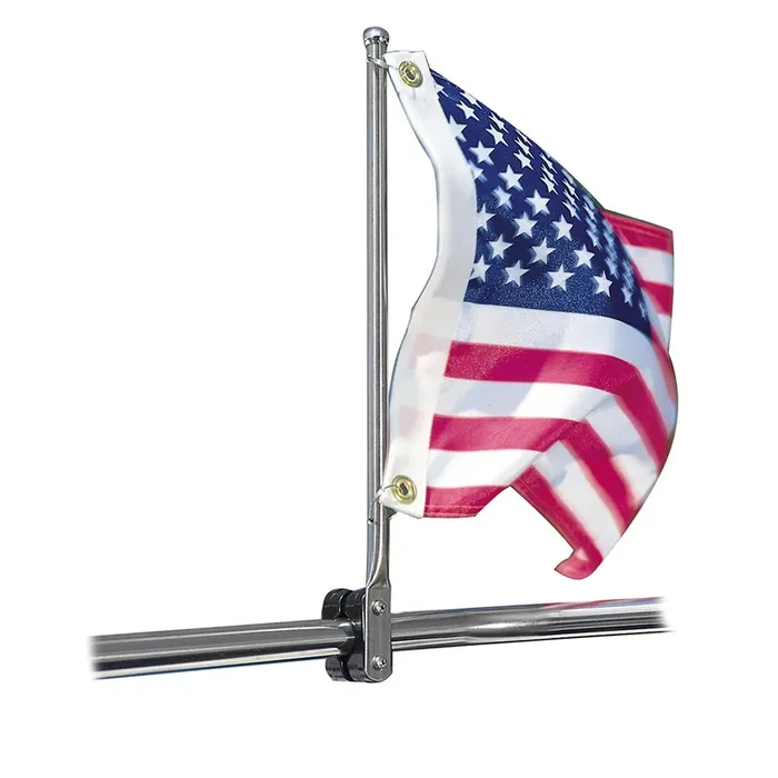 Taylor Made 7/8″-1-1/4″ SS Rail Mount Pulpit Staff – 971