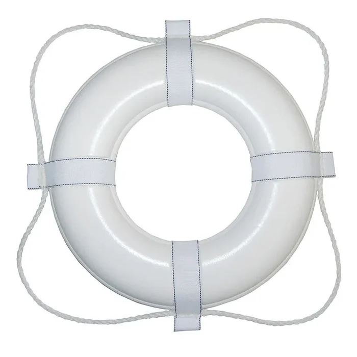 Taylor Made Foam Ring Buoy – 20″ – White w/White Rope – 360