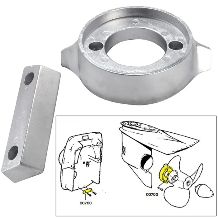 Tecnoseal Anode Kit w/Hardware – Volvo 290 – Magnesium
