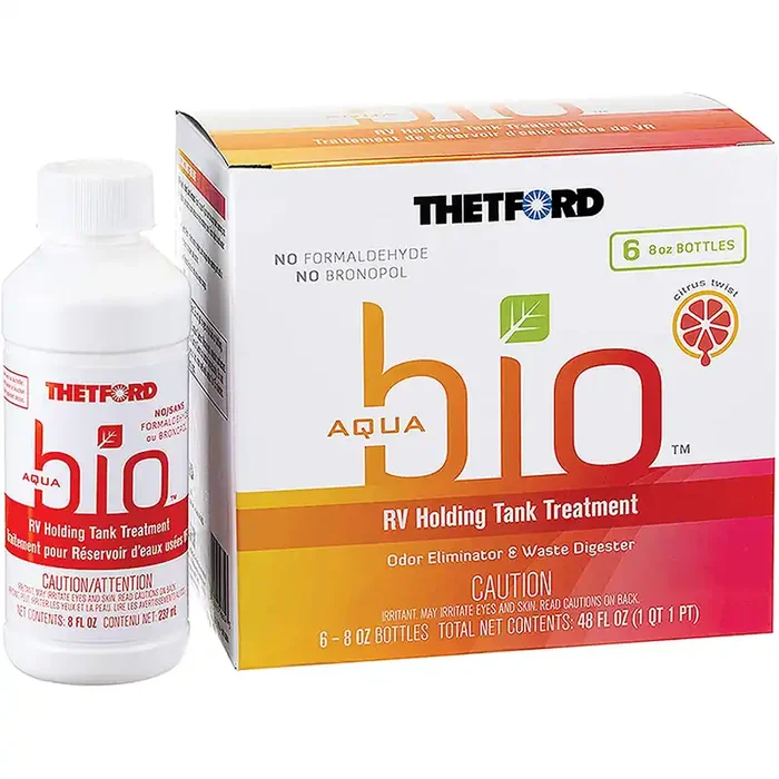 Thetford AquaBio RV Holding Tank Treatment – Citrus Twist Scent – 6-Pack of 8oz Bottles – 96604