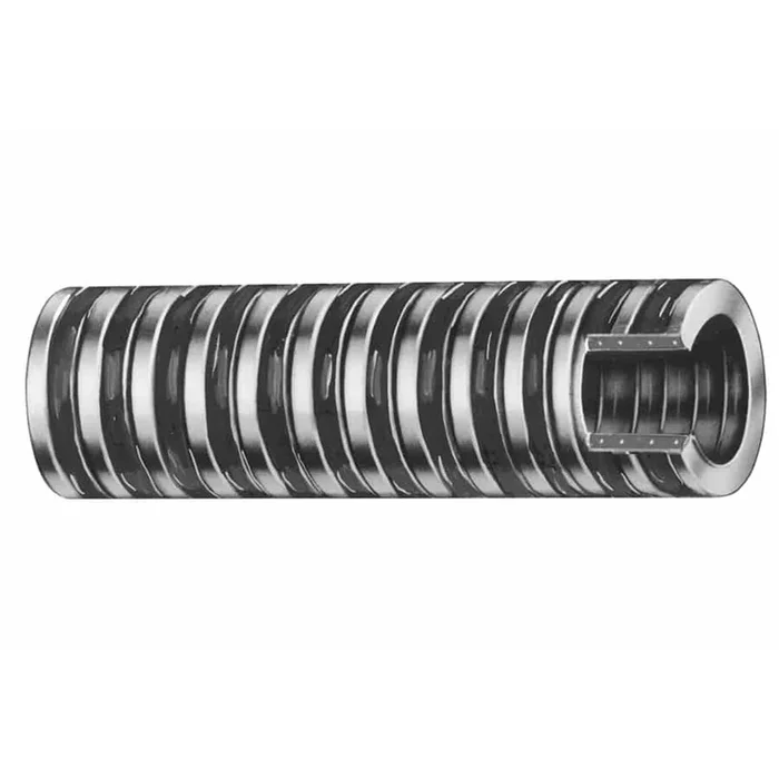 Trident Marine 1-1/8″ Heavy Duty PVC Bilge & Livewell Hose (FDA) – Clear w/Black Helix – Sold by the Foot