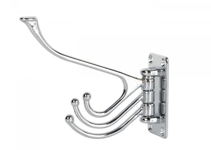Triple Coat Hook with Double Hook / chrome-plated