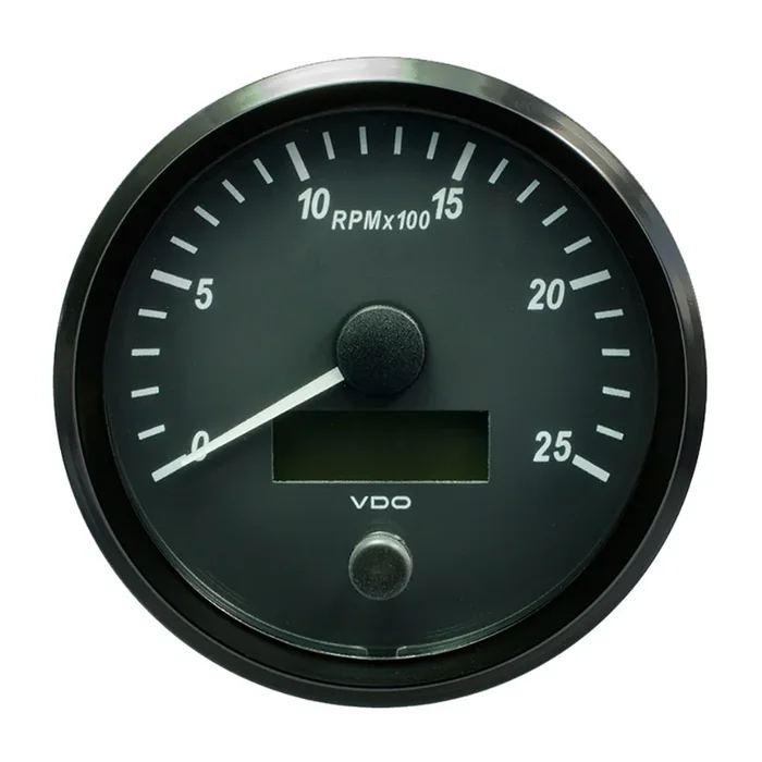 VDO SingleViu 100mm (4″) Tachometer – 2500 RPM