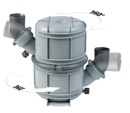 VETUS Rotatable waterlock/muffler type NLP60, with rotating inlet and outlet for Ø 60 mm hose NLP60