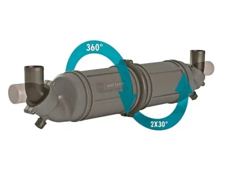 VETUS Rotatable waterlock/muffler type NLPH, horizontal, with rotating inlet and outlet for Ø 90 mm hose NLPH90
