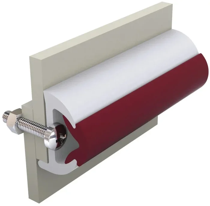 VETUS Vinyl rubbing strake, white, POLY 40 x 31 mm, coil of 30 m, (price per m) POLY40WL
