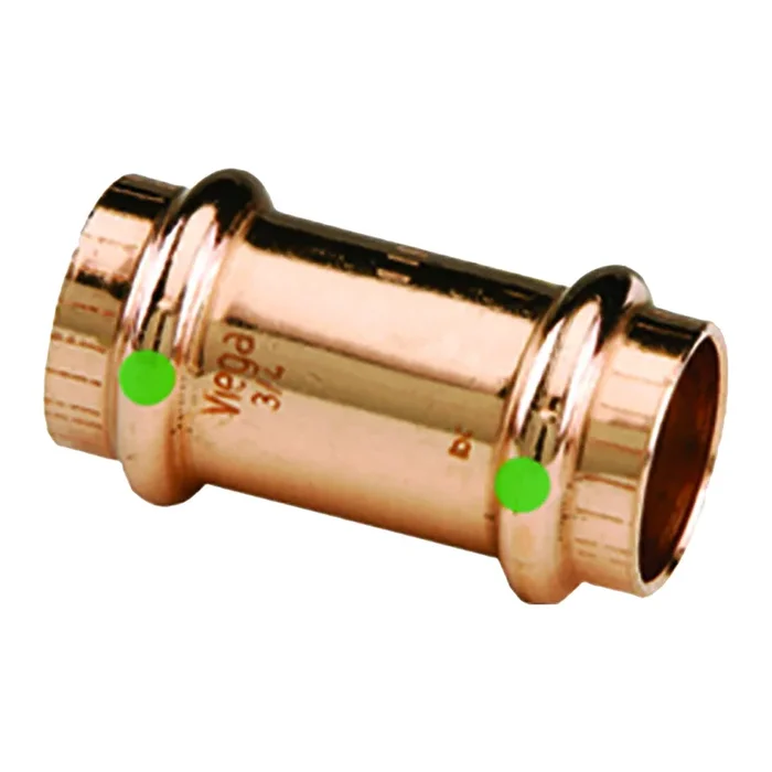 Viega ProPress 2″ Copper Coupling w/Stop – Double Press Connection – Smart Connect Technology