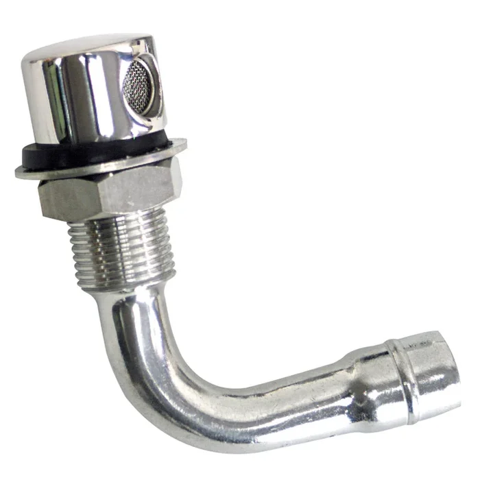 Whitecap Fuel Vent – Round Head, 90 Degree, 9/16″ Hose