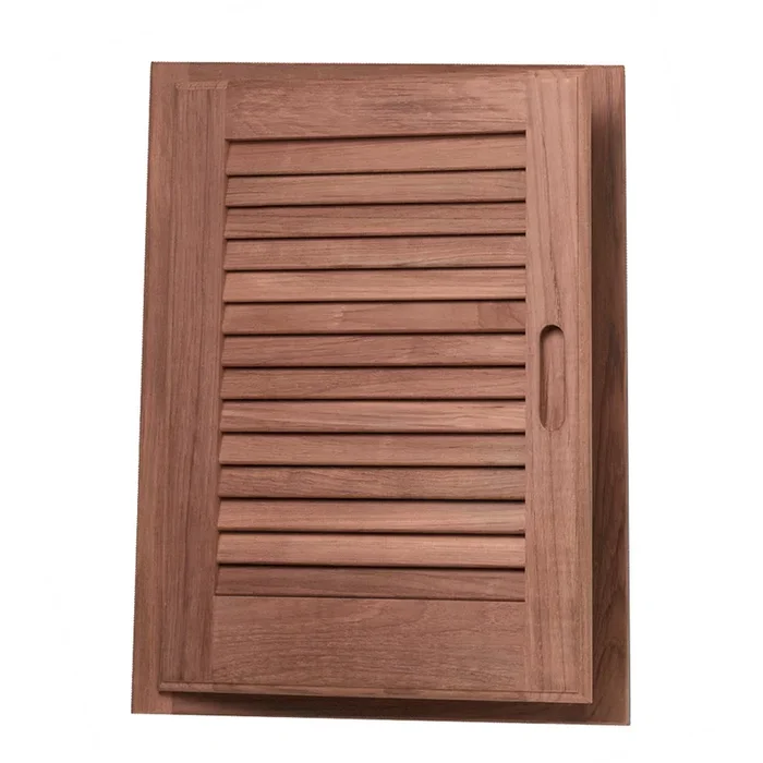 Whitecap Teak Louvered Door & Frame – Left Hand – 15″ x 20″