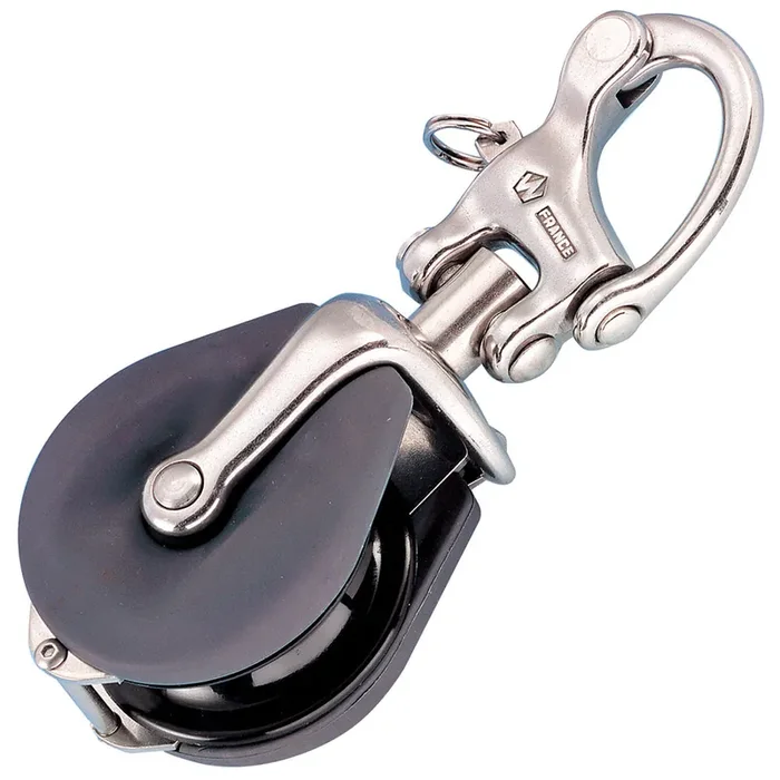 Wichard Snatch Block w/Snap Shackle – Max Rope Size 18mm (23/32″) – 35500