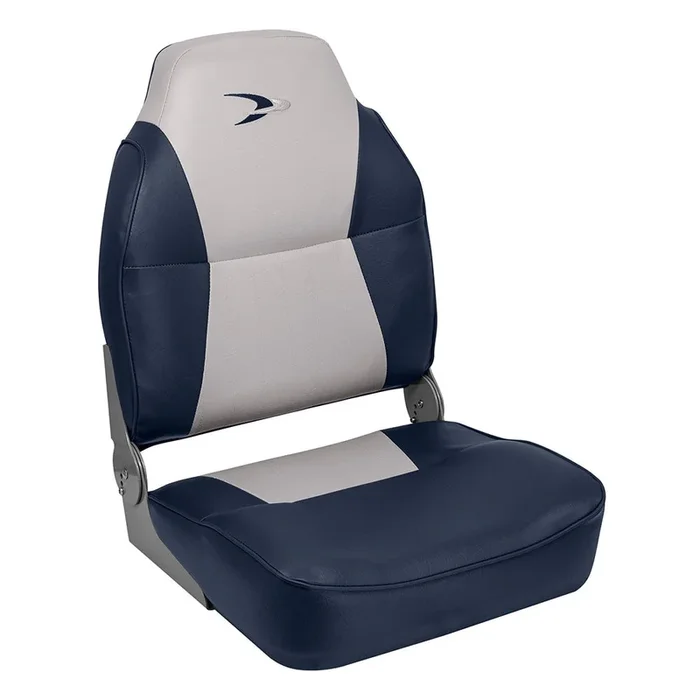 Wise Lund Style High-Back Fishing Seat – Grey/Navy